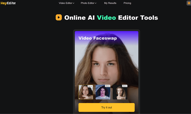 HeyEditor: Face Swap Online Website for Fun
