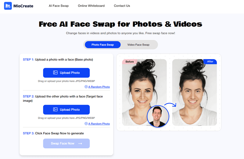 Miocreate: Free Face Swap and AI Undress Website