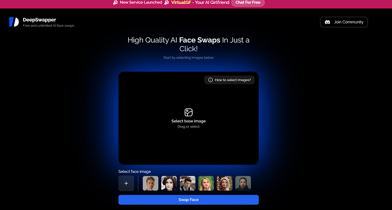 Deepswapper AI: Free Face Swap Website for Images