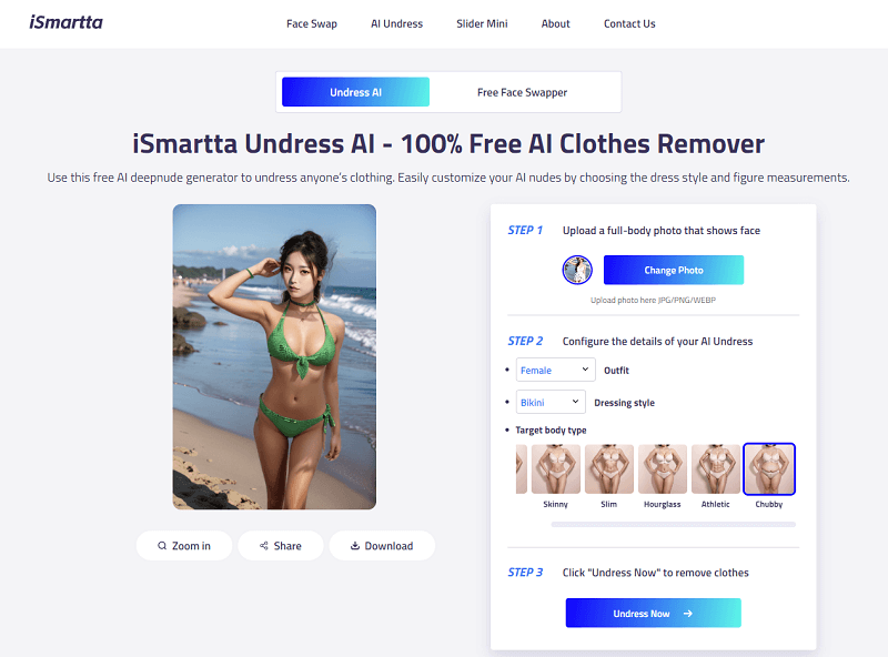 ismartta undress ai result